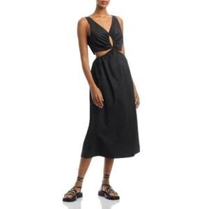 Anine Bing EUC Cut Out Dion Midi Dress Black Size M
